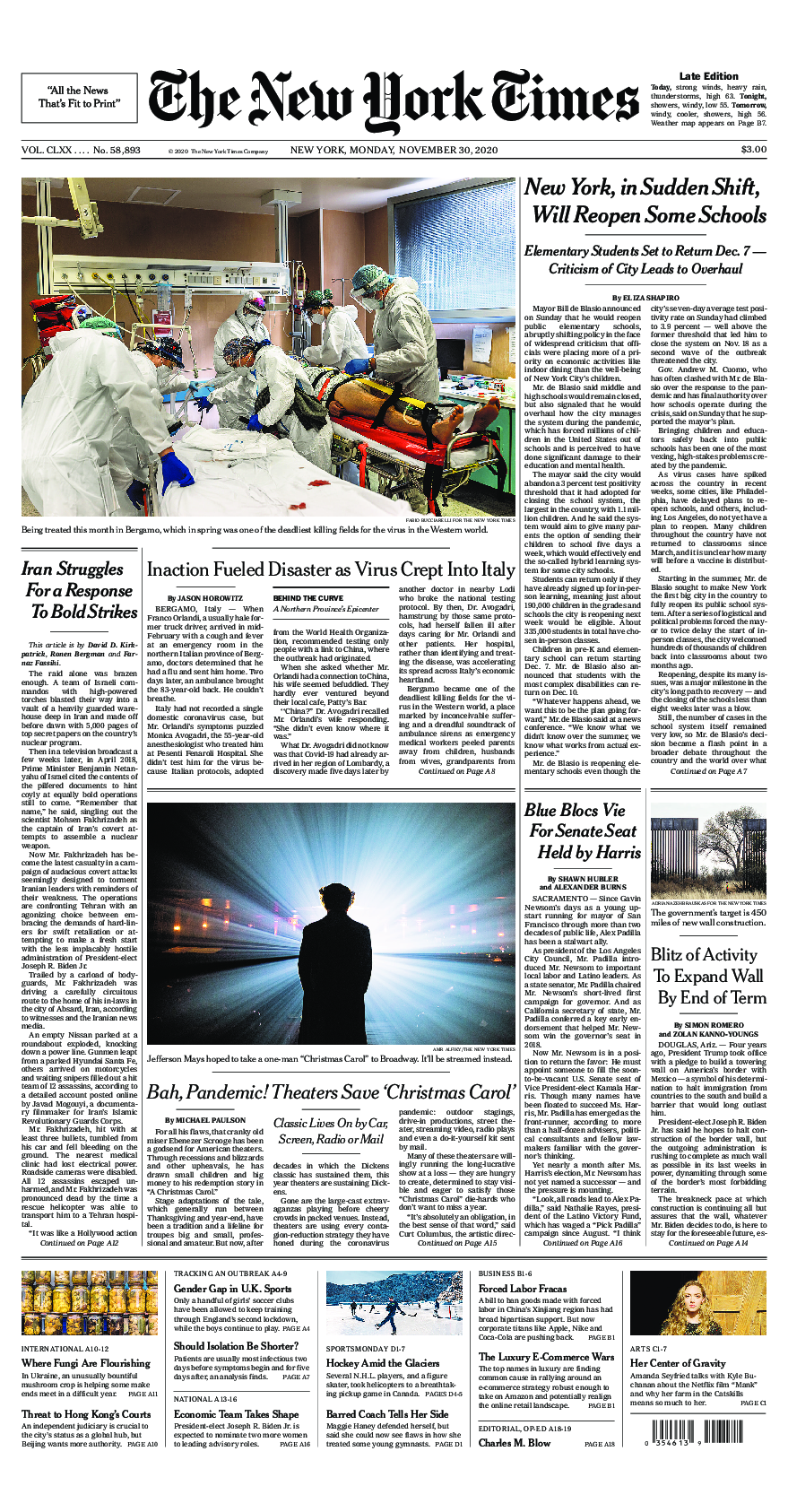 Prima-pagina-New-York-Times-del-2020-11-30