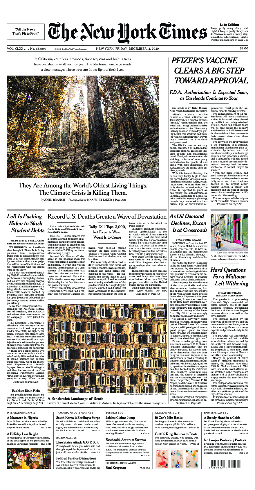 Prima-pagina-New-York-Times-del-2020-12-11