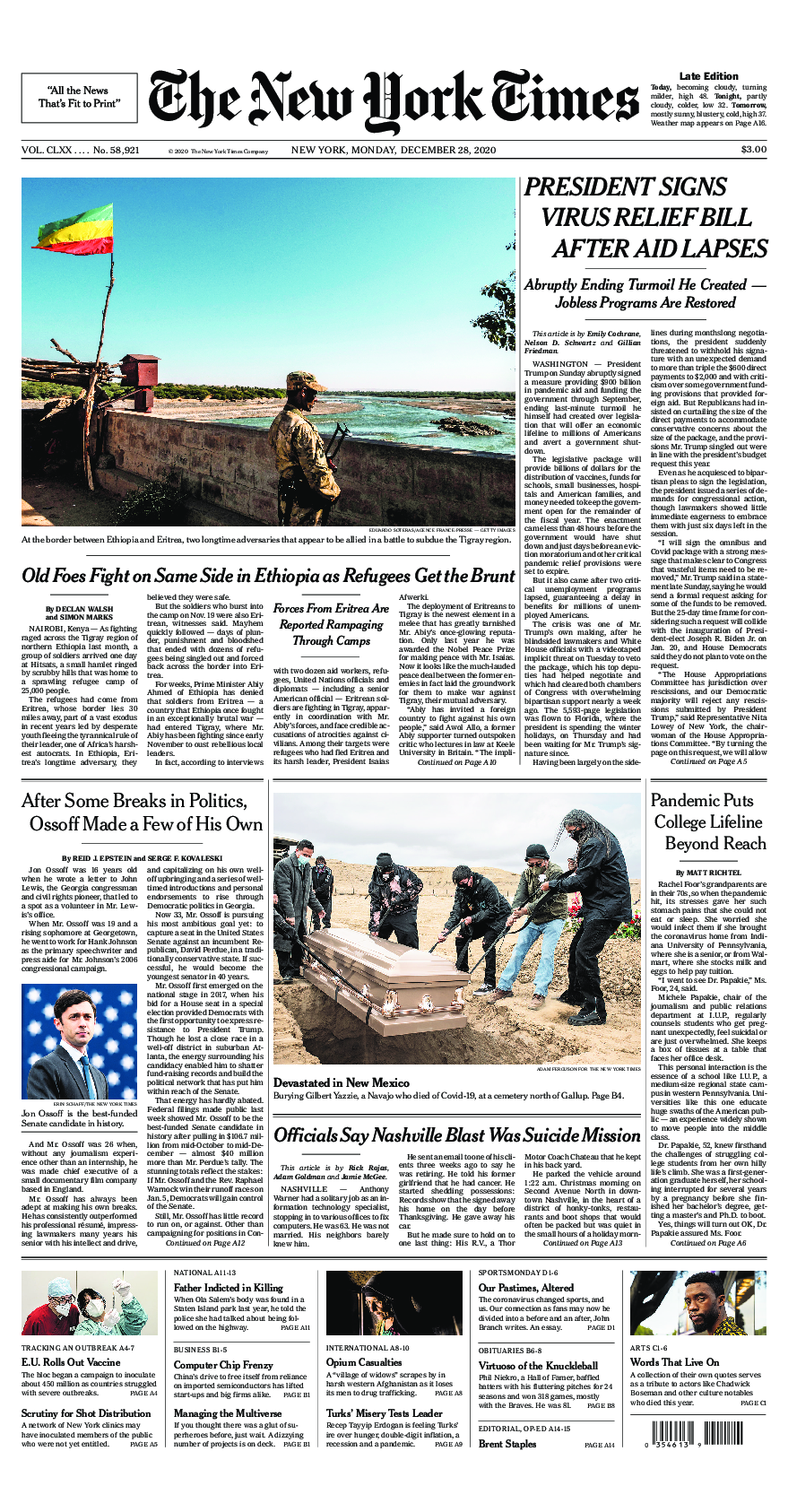 Prima-pagina-New-York-Times-del-2020-12-28