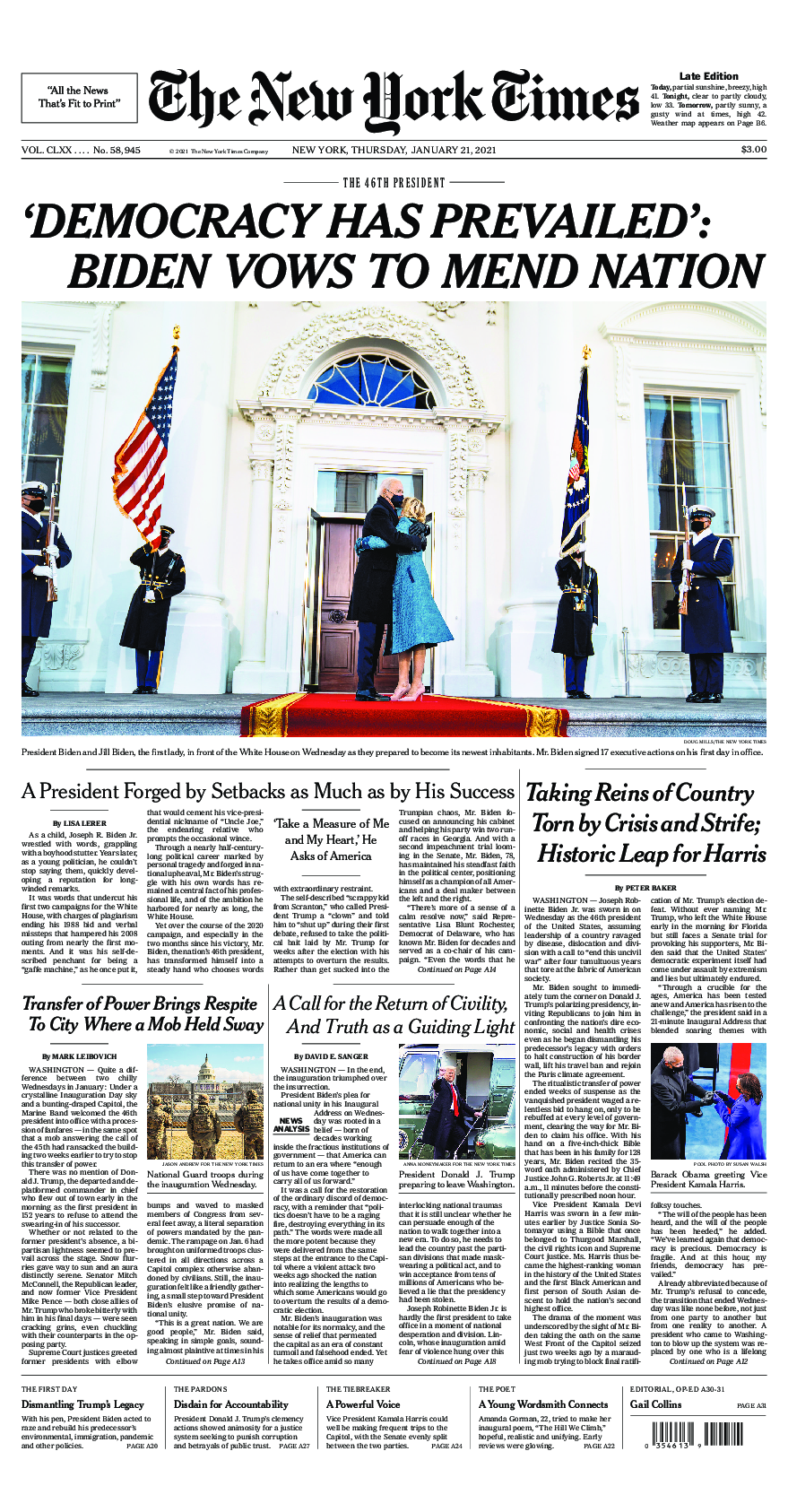 Prima-pagina-New-York-Times-del-2021-01-21