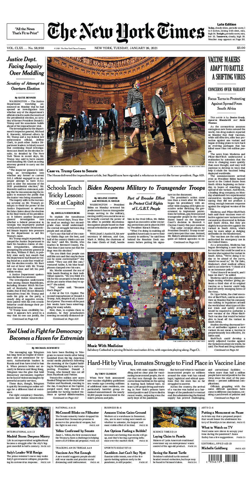 Prima-pagina-New-York-Times-del-2021-01-26