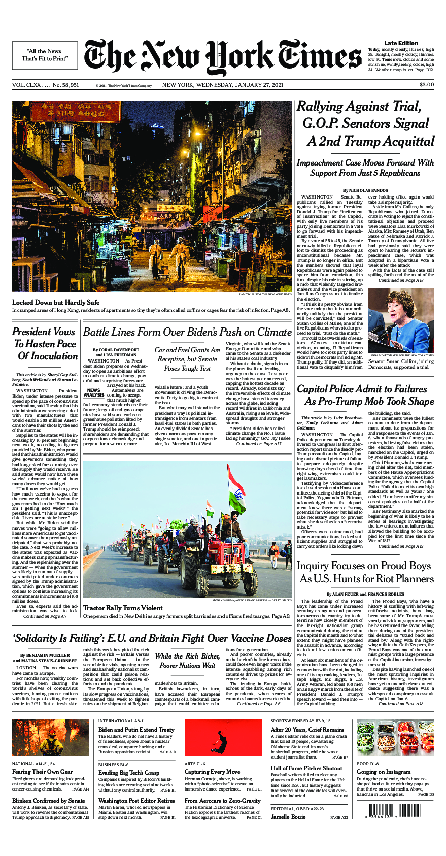 Prima-pagina-New-York-Times-del-2021-01-27