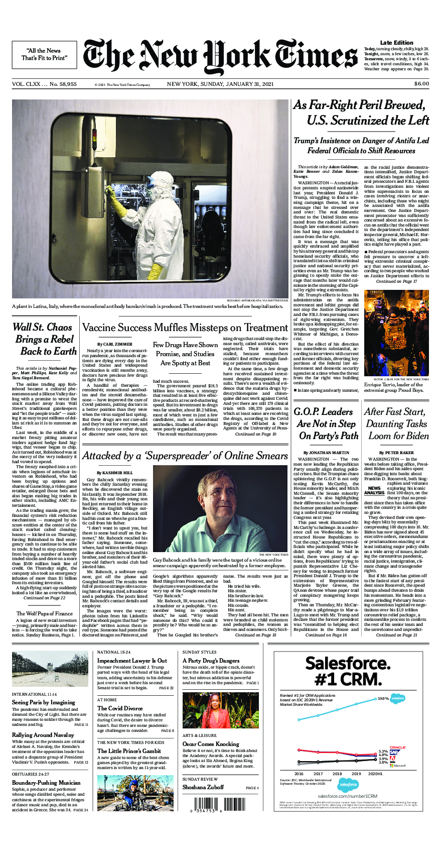 Prima-pagina-New-York-Times-del-2021-01-31