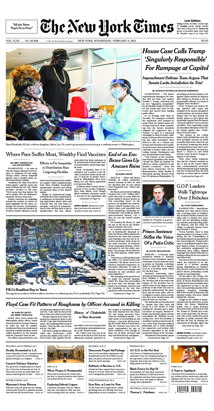 Prima-pagina-New-York-Times-del-2021-02-03