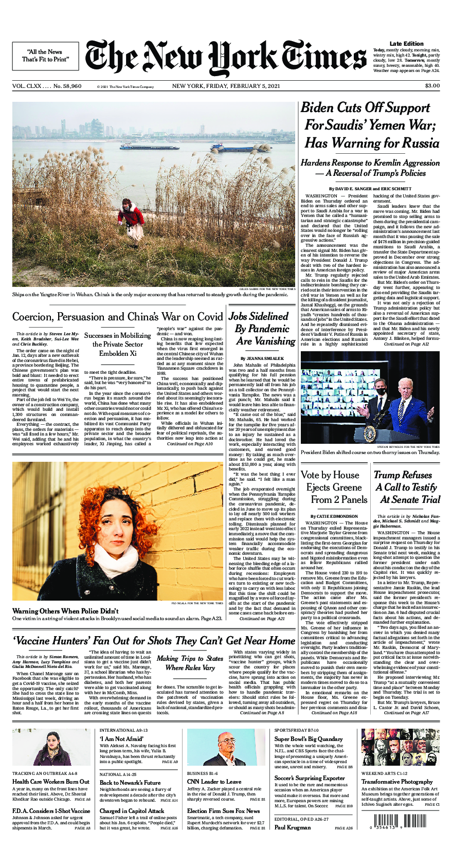 Prima-pagina-New-York-Times-del-2021-02-05