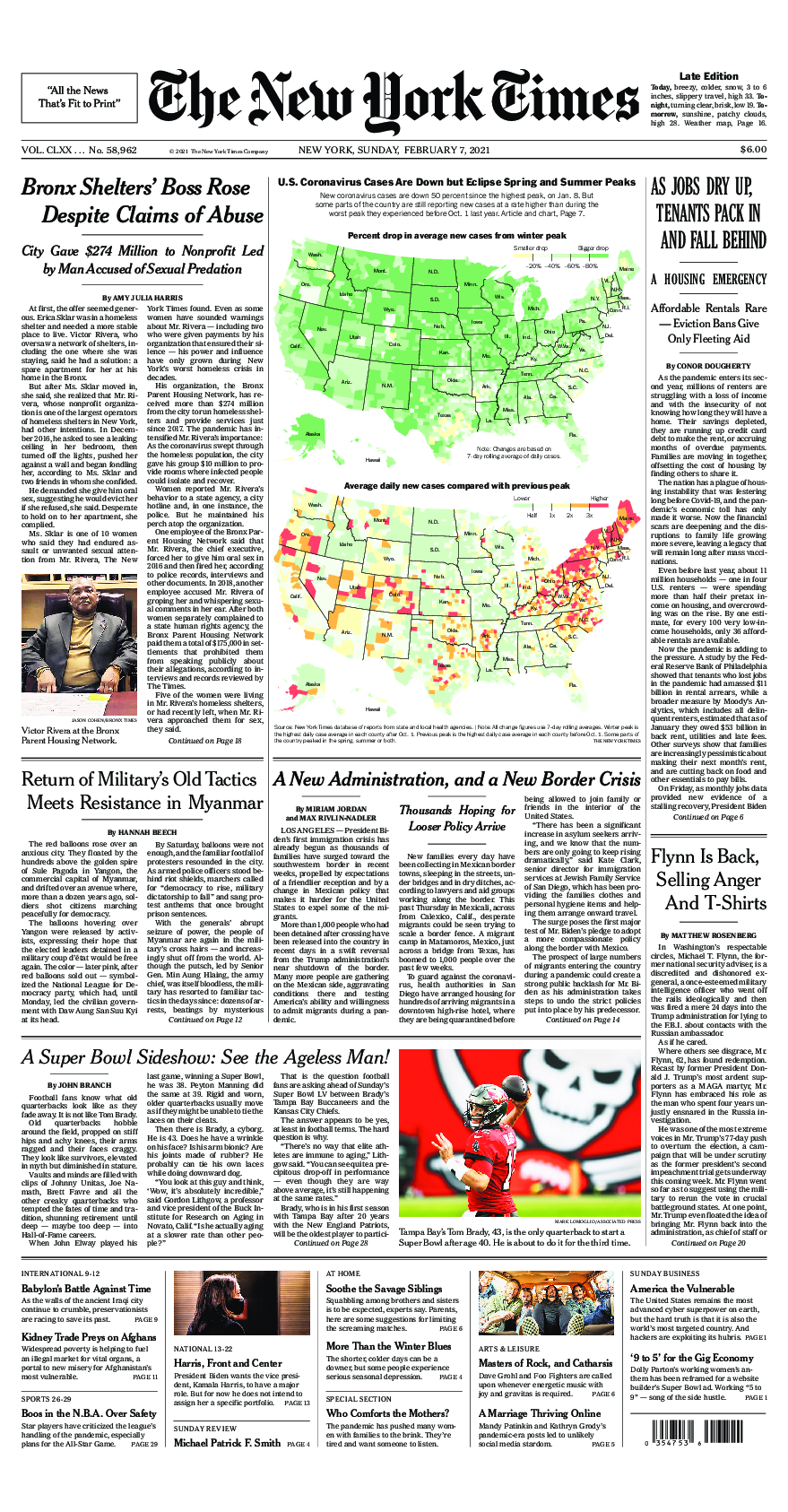 Prima-pagina-New-York-Times-del-2021-02-07