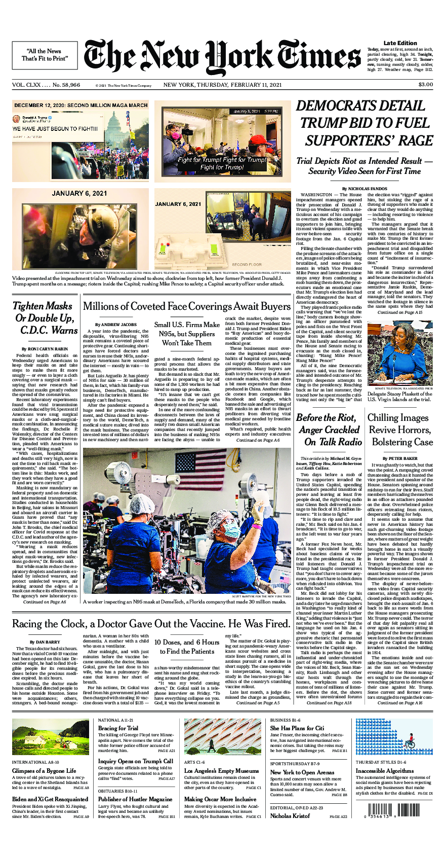 Prima-pagina-New-York-Times-del-2021-02-11