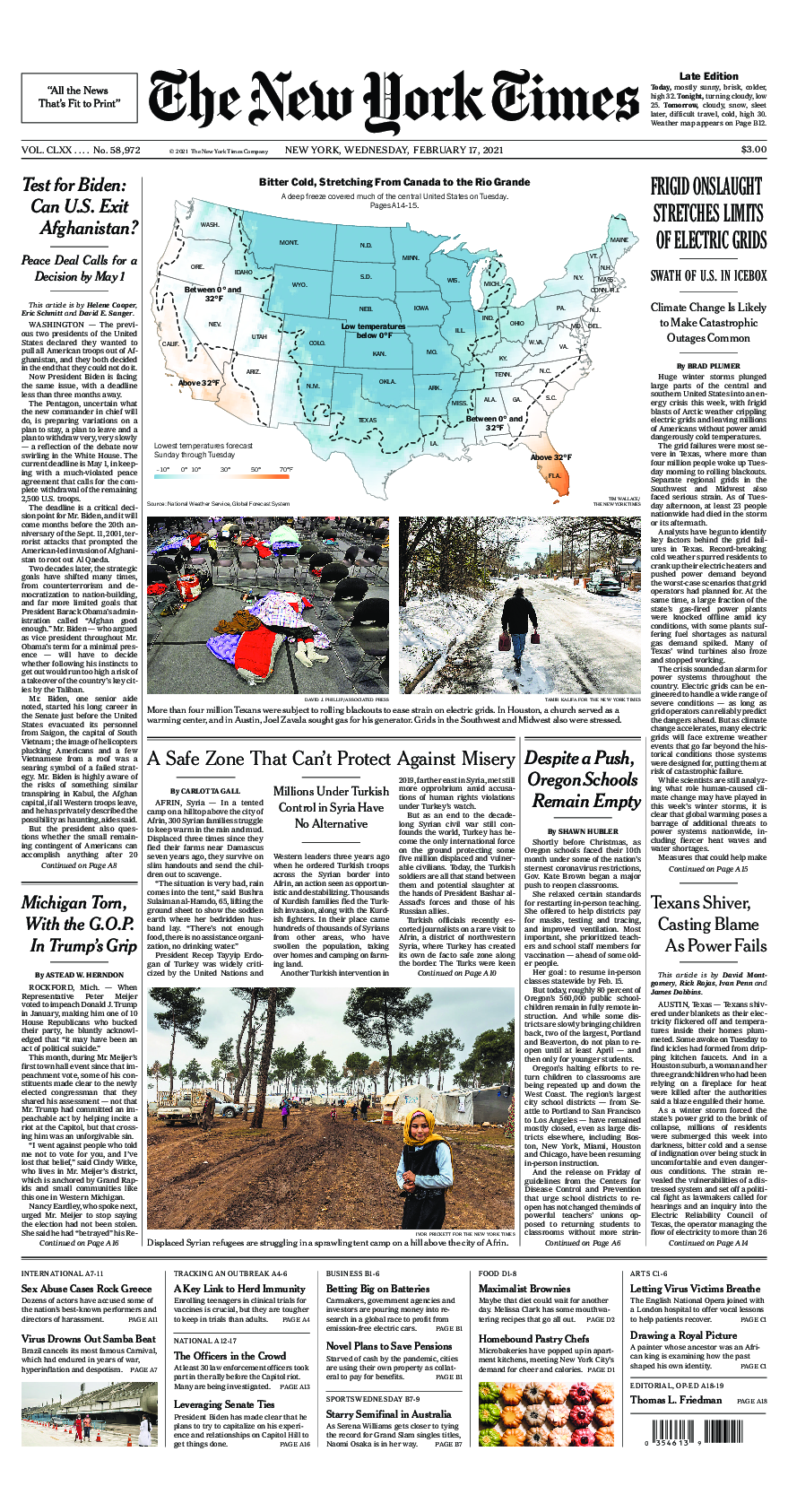 Prima-pagina-New-York-Times-del-2021-02-17