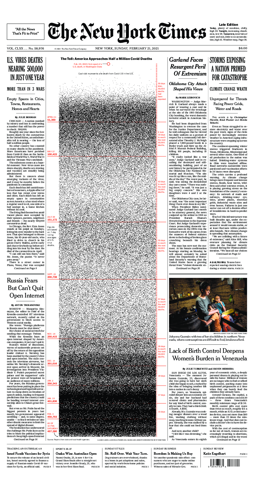 Prima-pagina-New-York-Times-del-2021-02-21