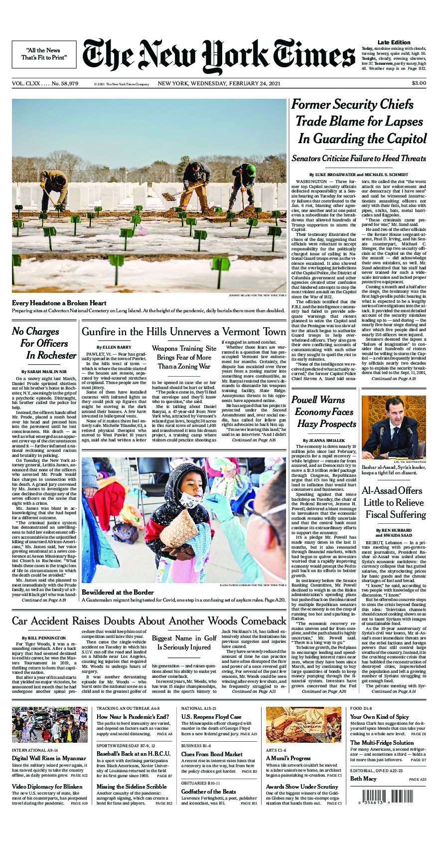 Prima-pagina-New-York-Times-del-2021-02-24