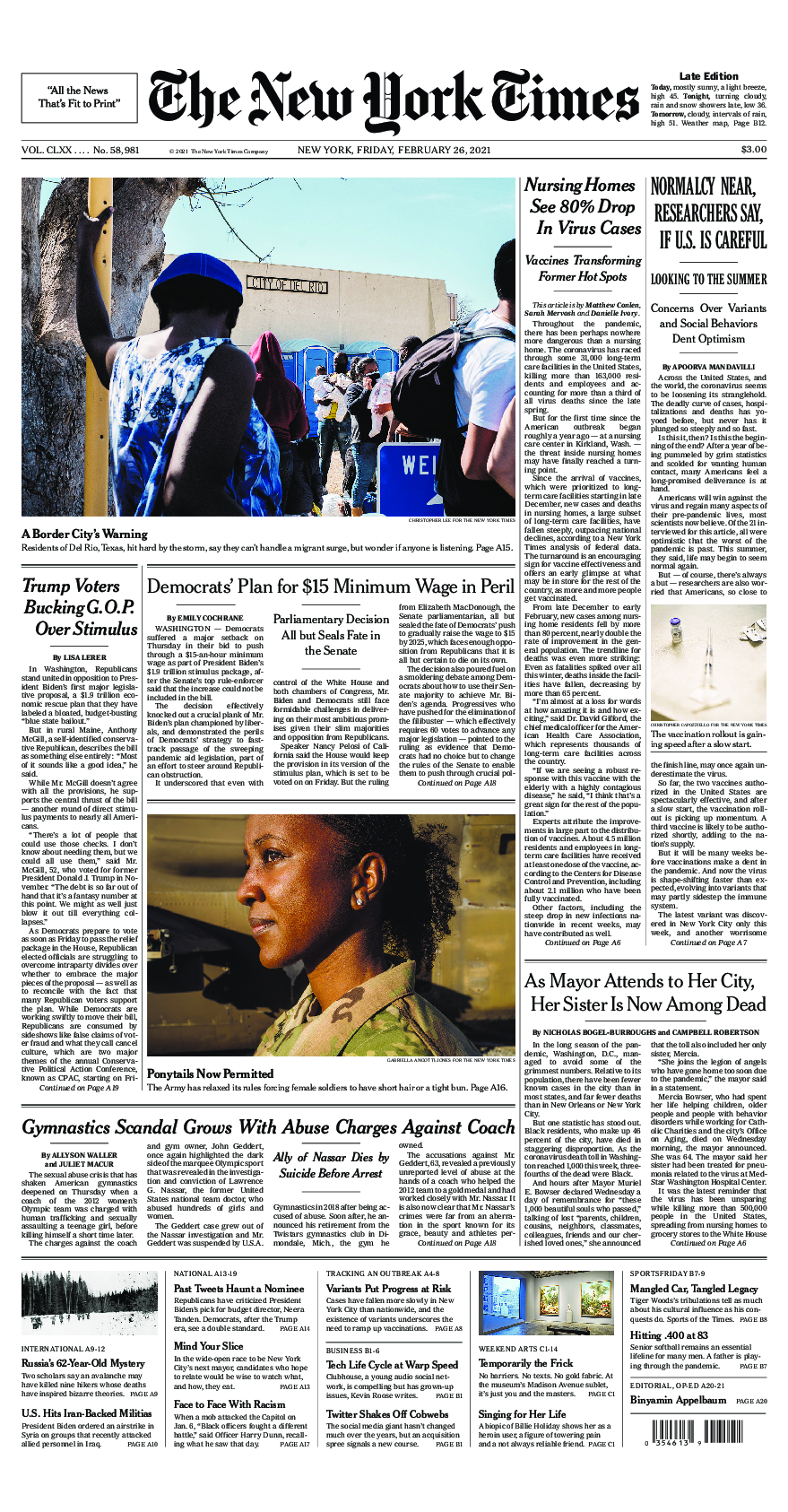 Prima-pagina-New-York-Times-del-2021-02-26