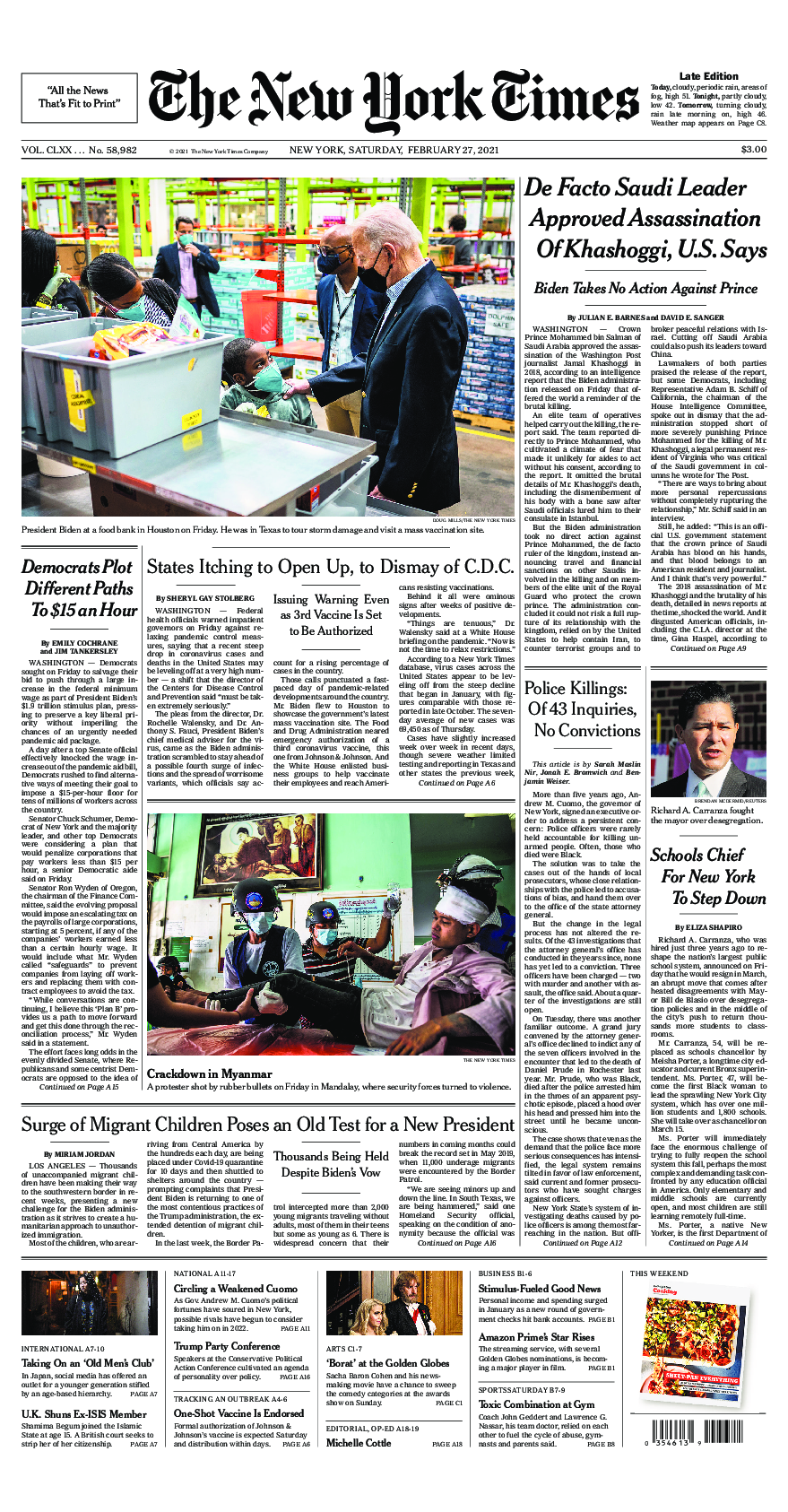 Prima-pagina-New-York-Times-del-2021-02-27