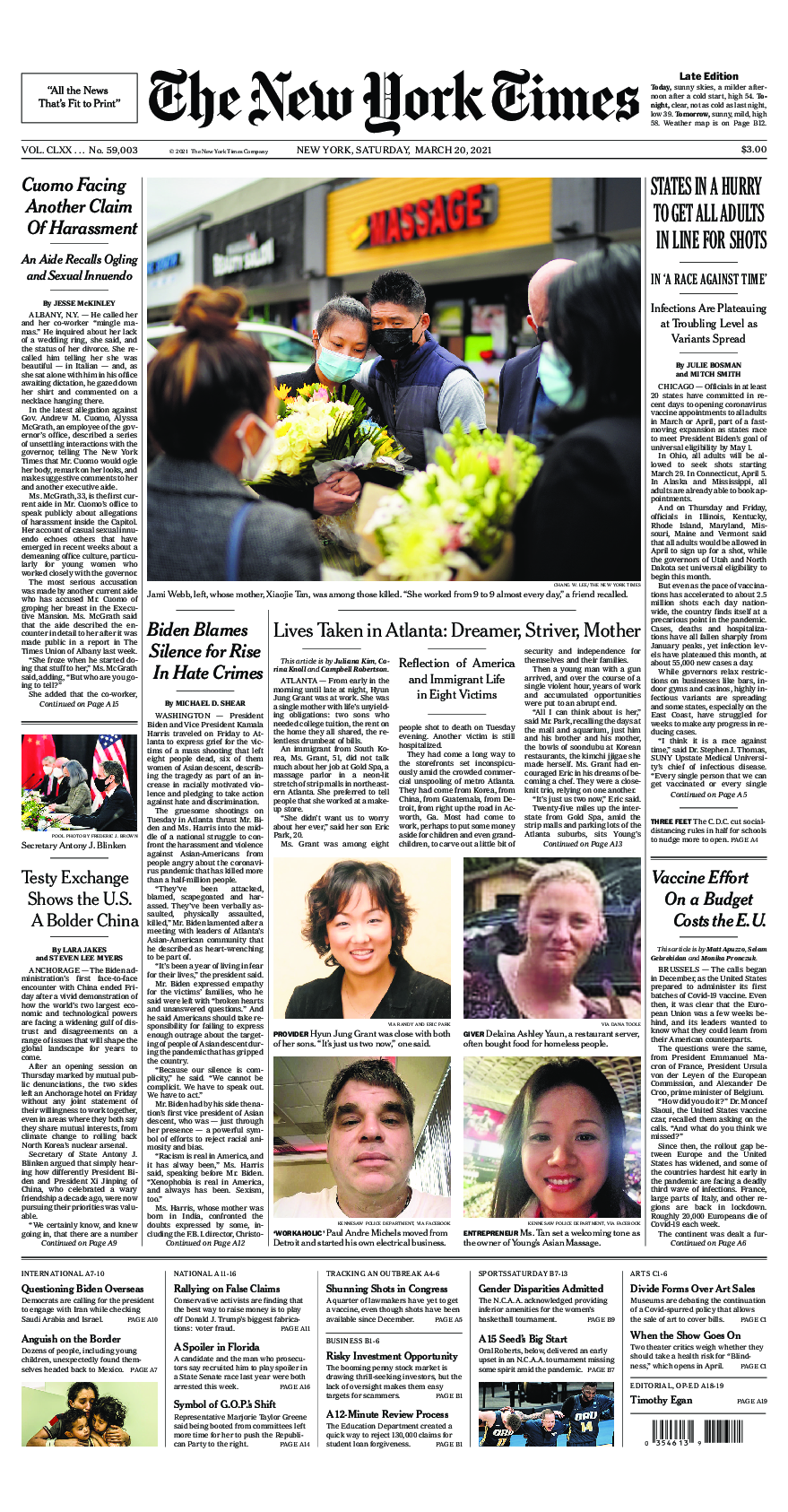 Prima-pagina-New-York-Times-del-2021-03-20