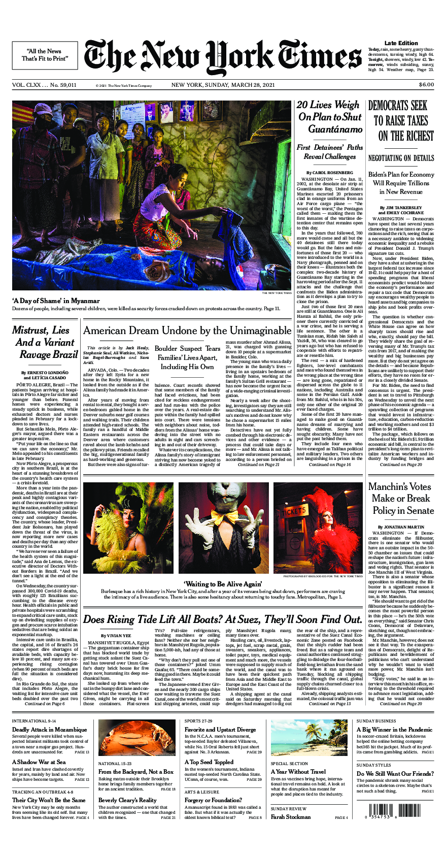 Prima-pagina-New-York-Times-del-2021-03-28