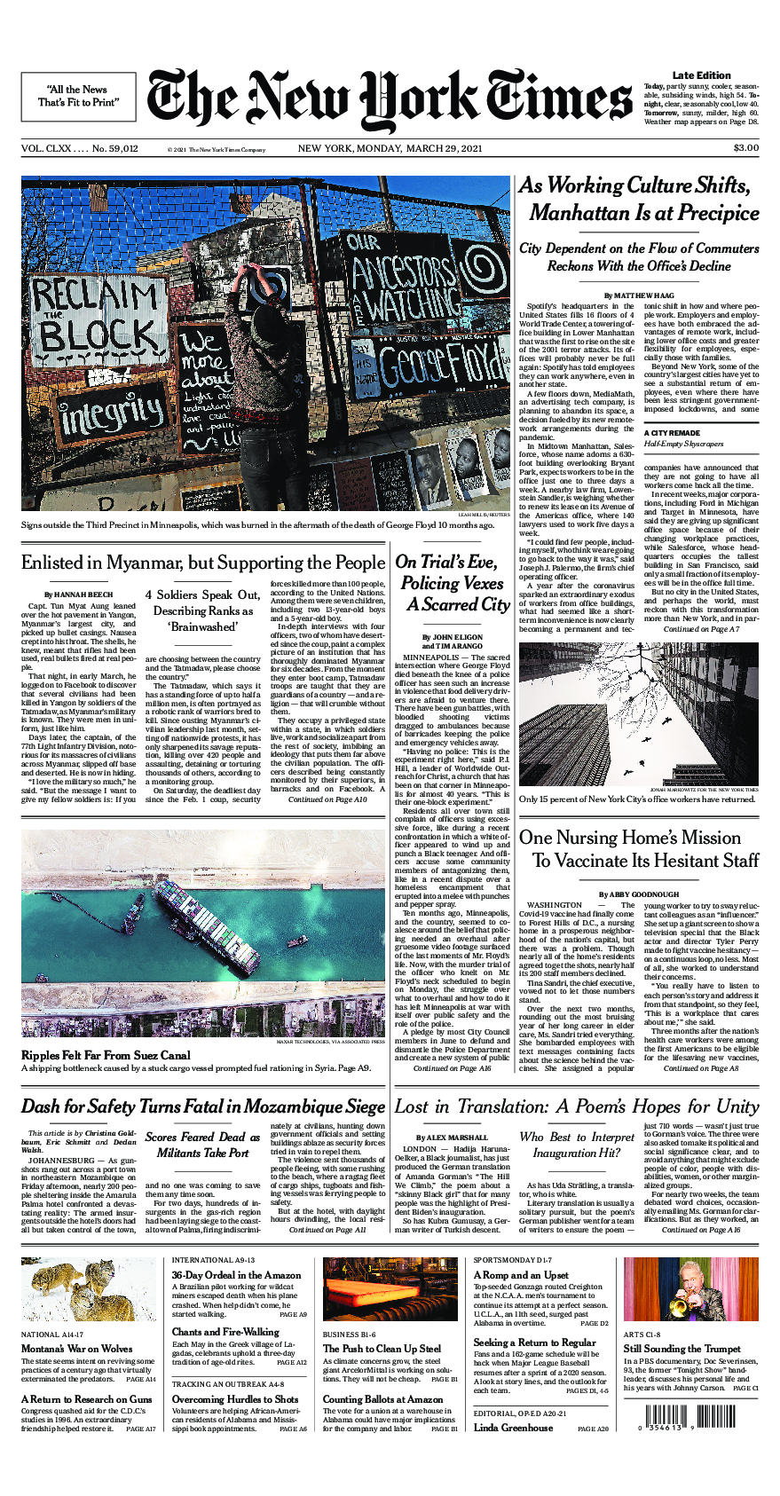 Prima-pagina-New-York-Times-del-2021-03-29