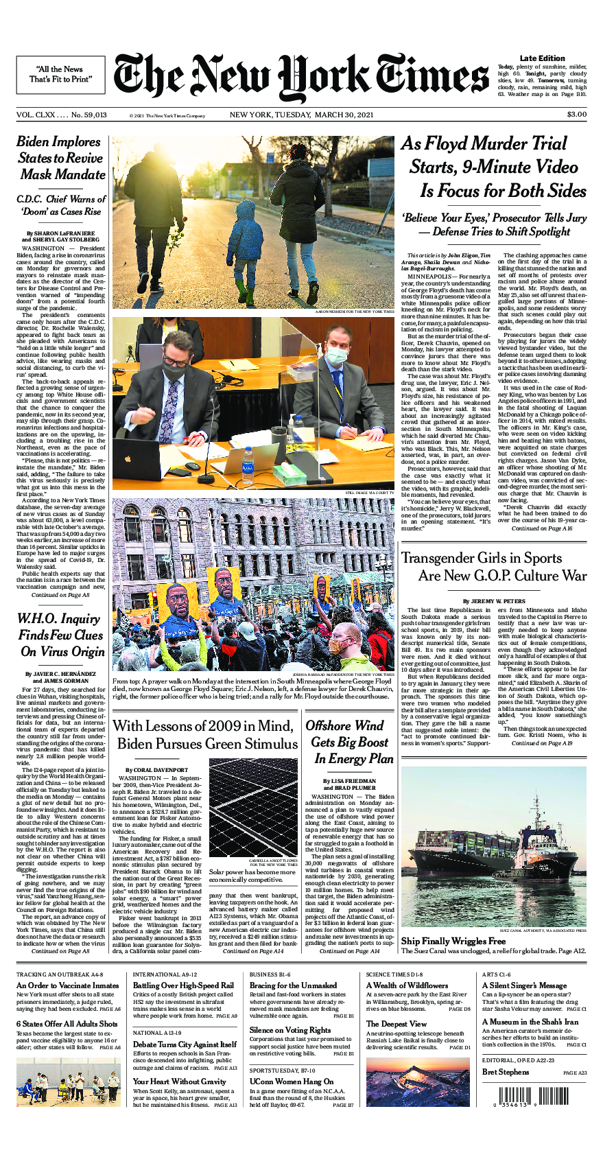 Prima-pagina-New-York-Times-del-2021-03-30