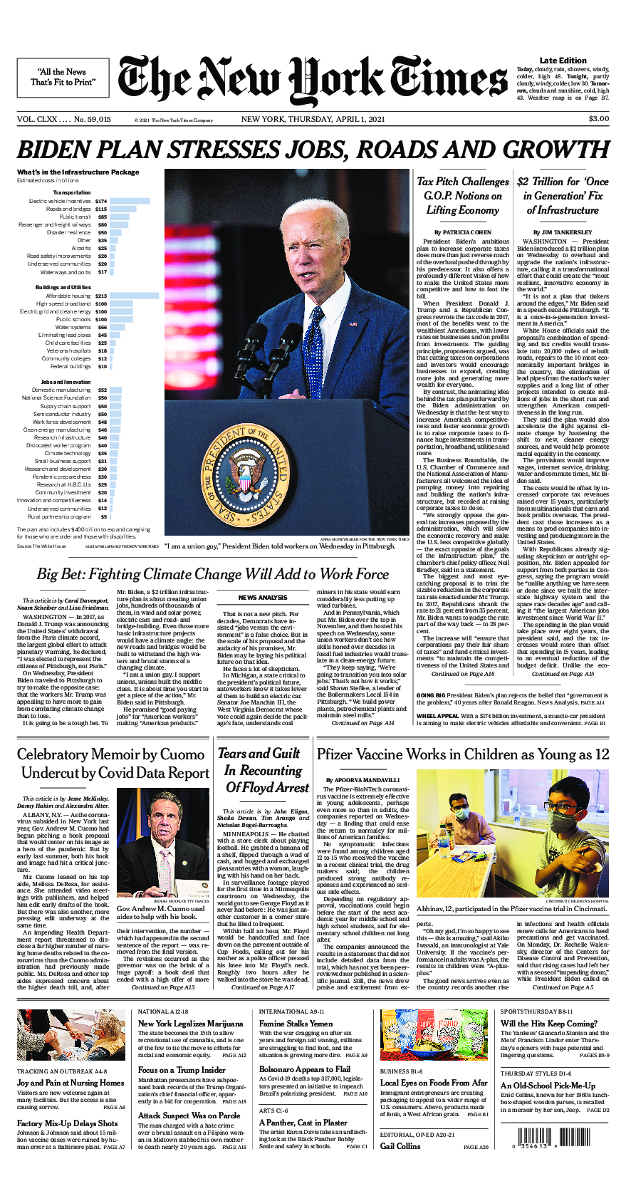 Prima-pagina-New-York-Times-del-2021-04-01