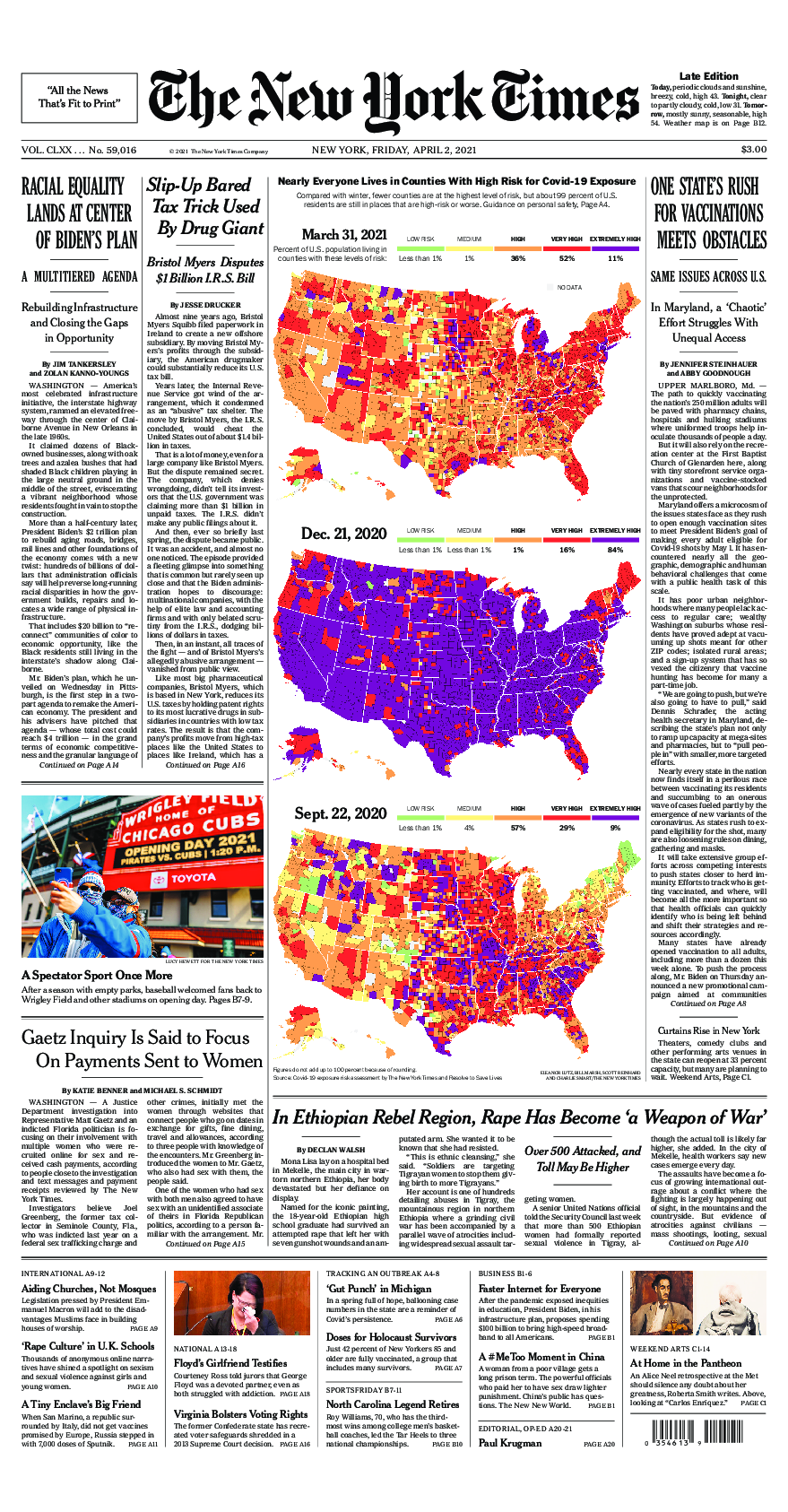 Prima-pagina-New-York-Times-del-2021-04-02