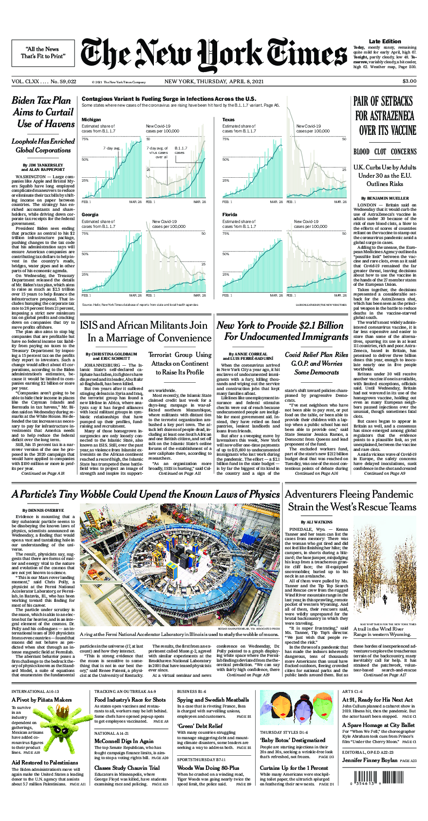 Prima-pagina-New-York-Times-del-2021-04-08