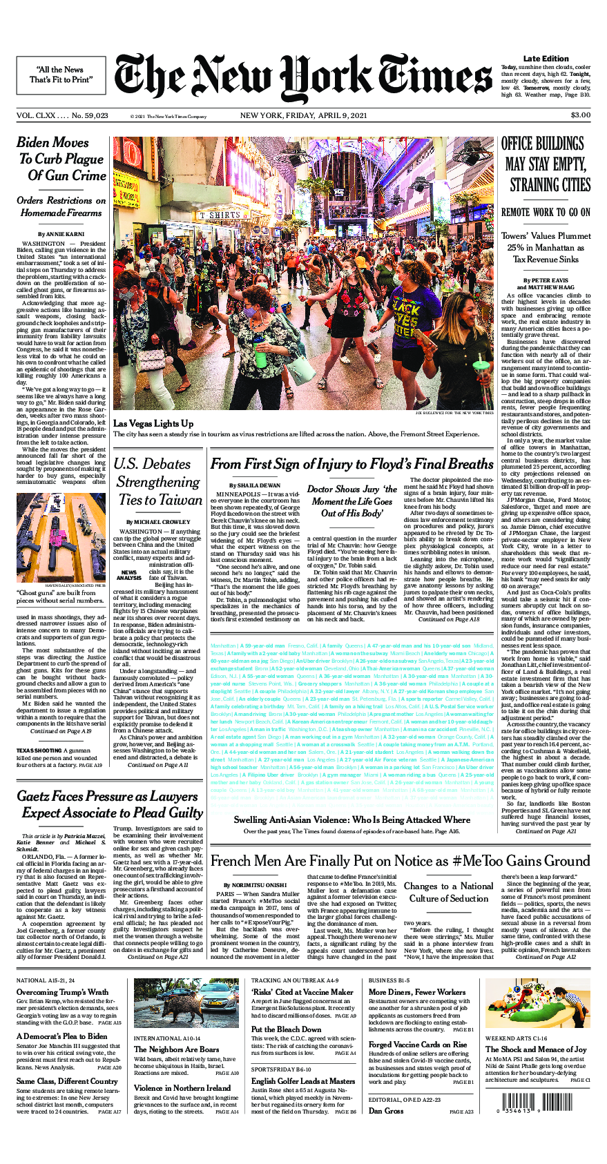 Prima-pagina-New-York-Times-del-2021-04-09