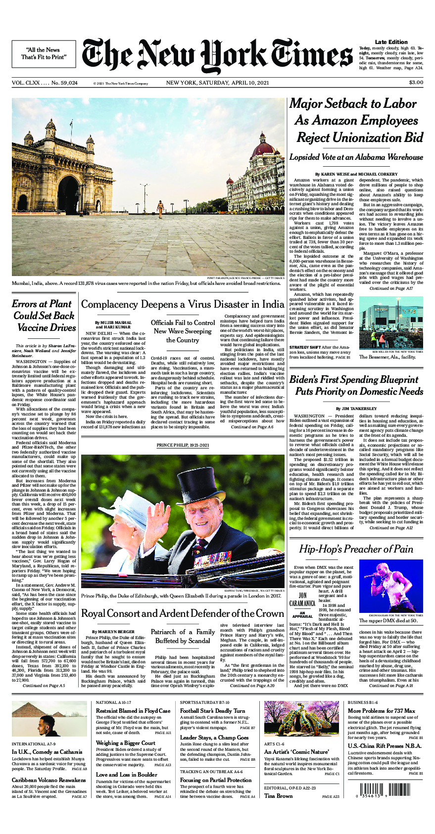 Prima-pagina-New-York-Times-del-2021-04-10