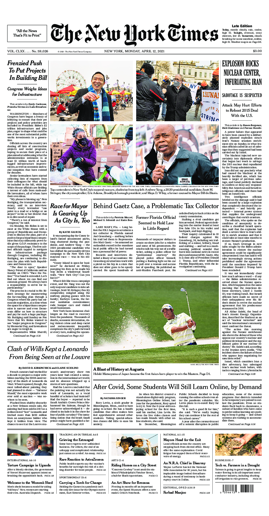 Prima-pagina-New-York-Times-del-2021-04-12