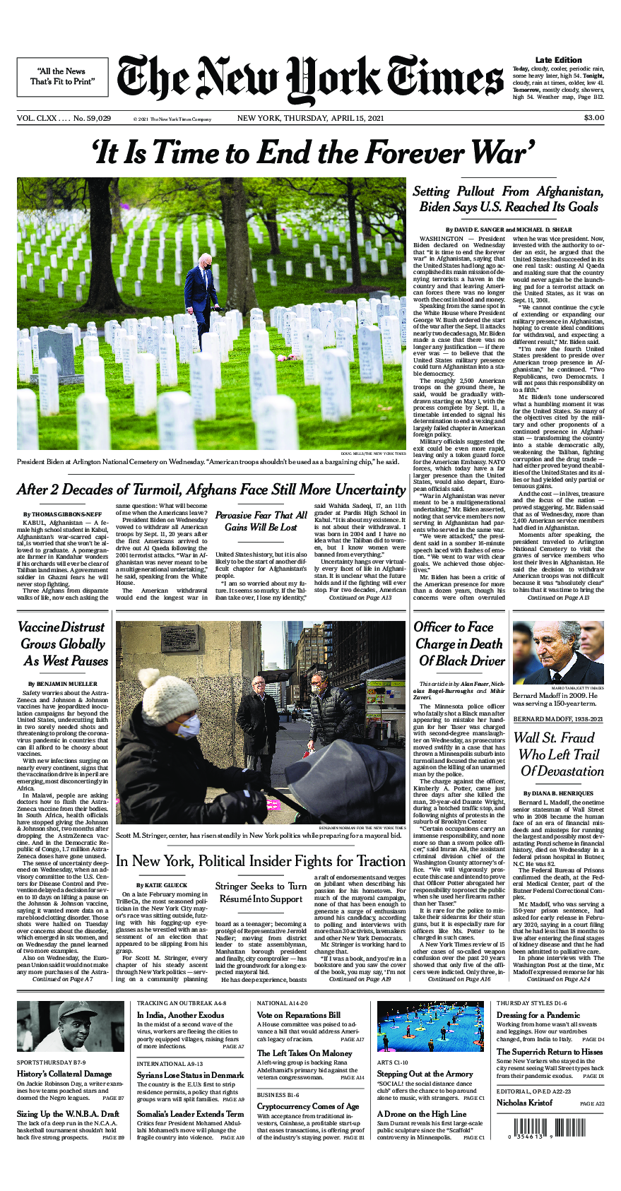 Prima-pagina-New-York-Times-del-2021-04-15