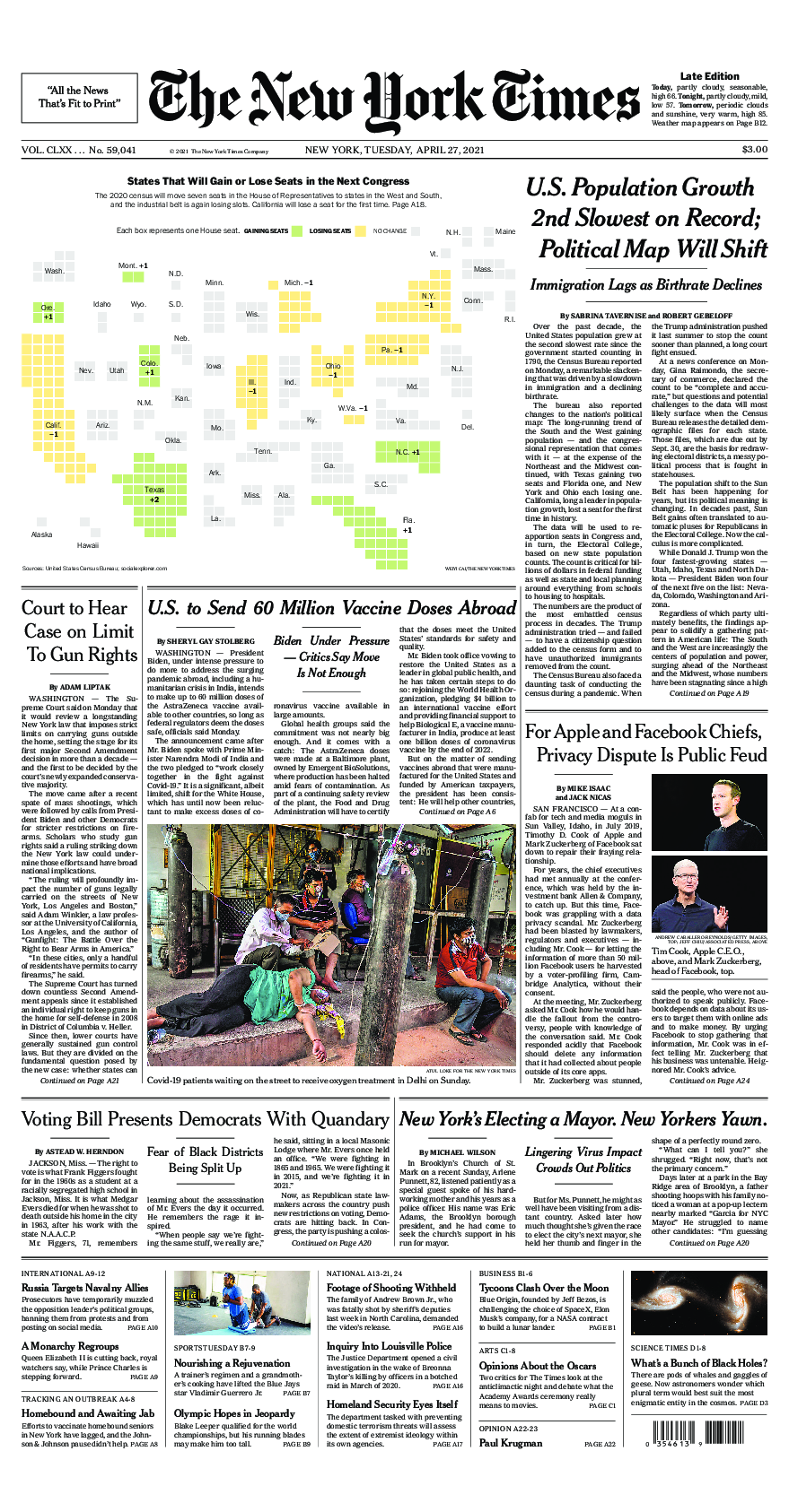 Prima-pagina-New-York-Times-del-2021-04-27