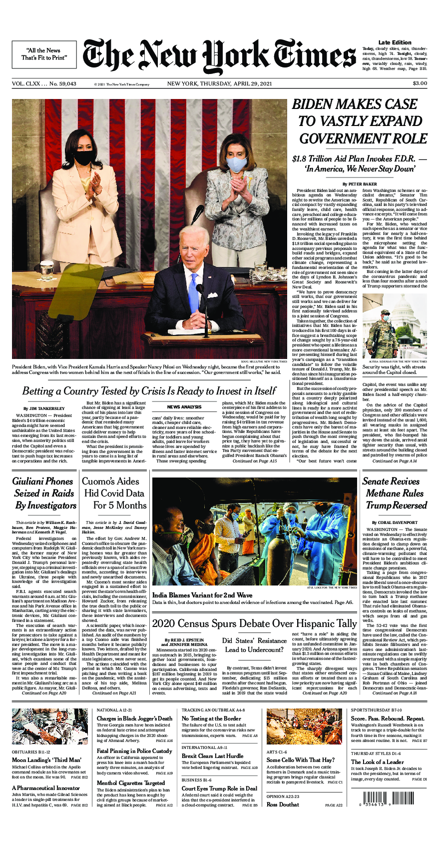 Prima-pagina-New-York-Times-del-2021-04-29