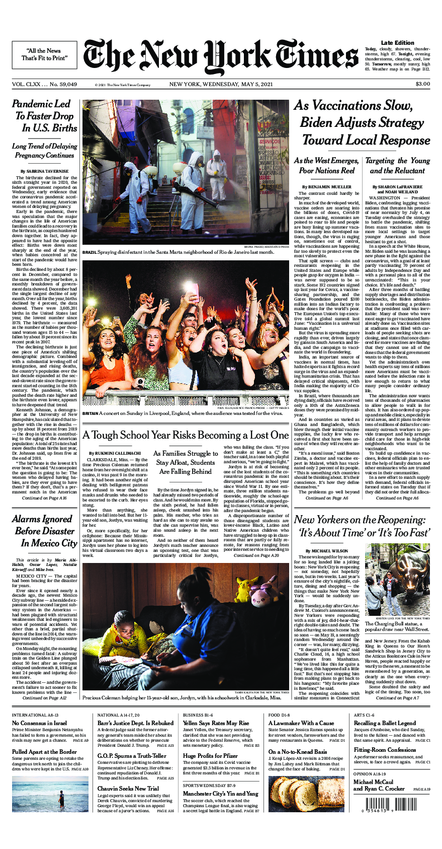 Prima-pagina-New-York-Times-del-2021-05-05