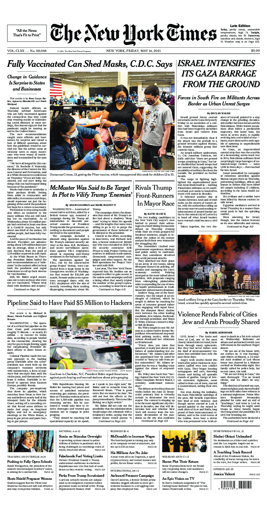 Prima-pagina-New-York-Times-del-2021-05-14