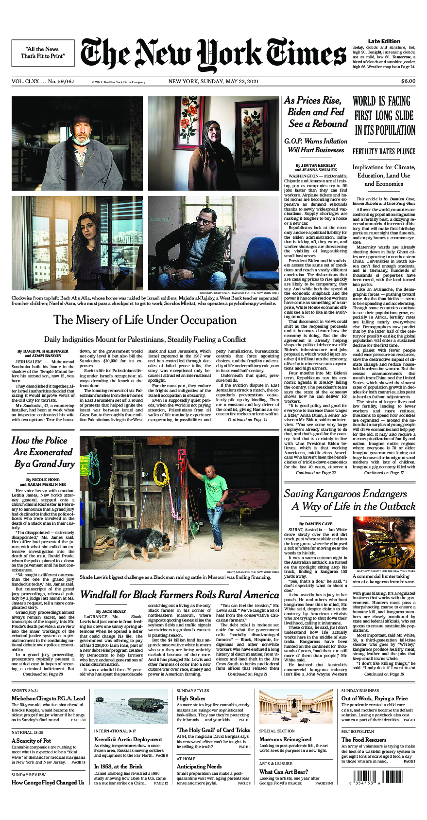 Prima-pagina-New-York-Times-del-2021-05-23