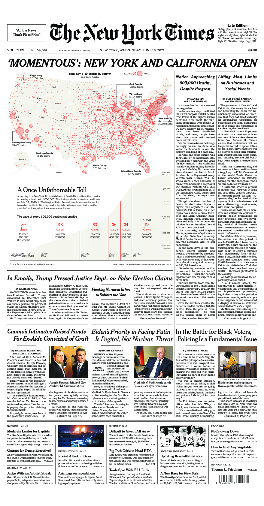 Prima-pagina-New-York-Times-del-2021-06-16