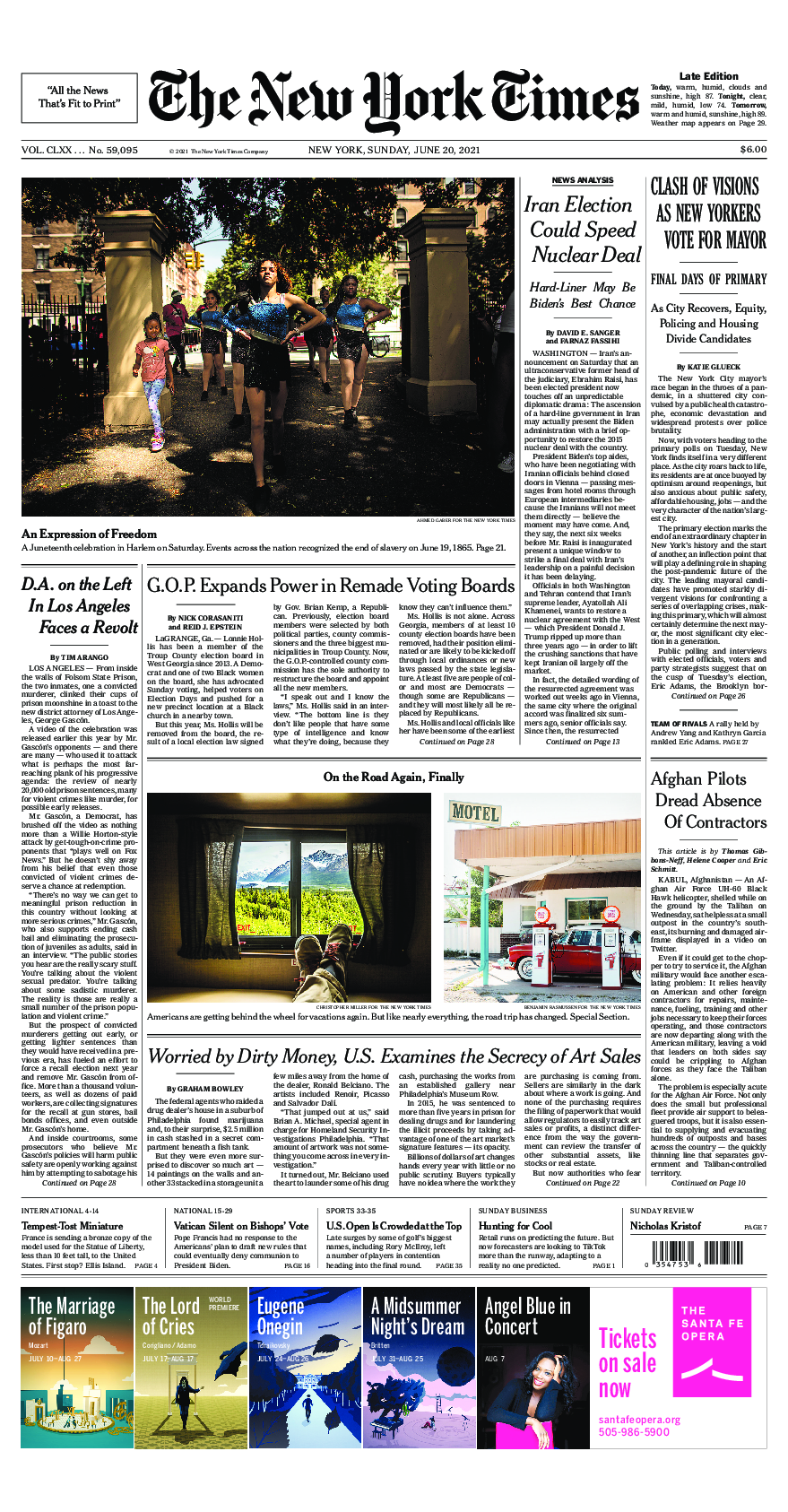 Prima-pagina-New-York-Times-del-2021-06-20