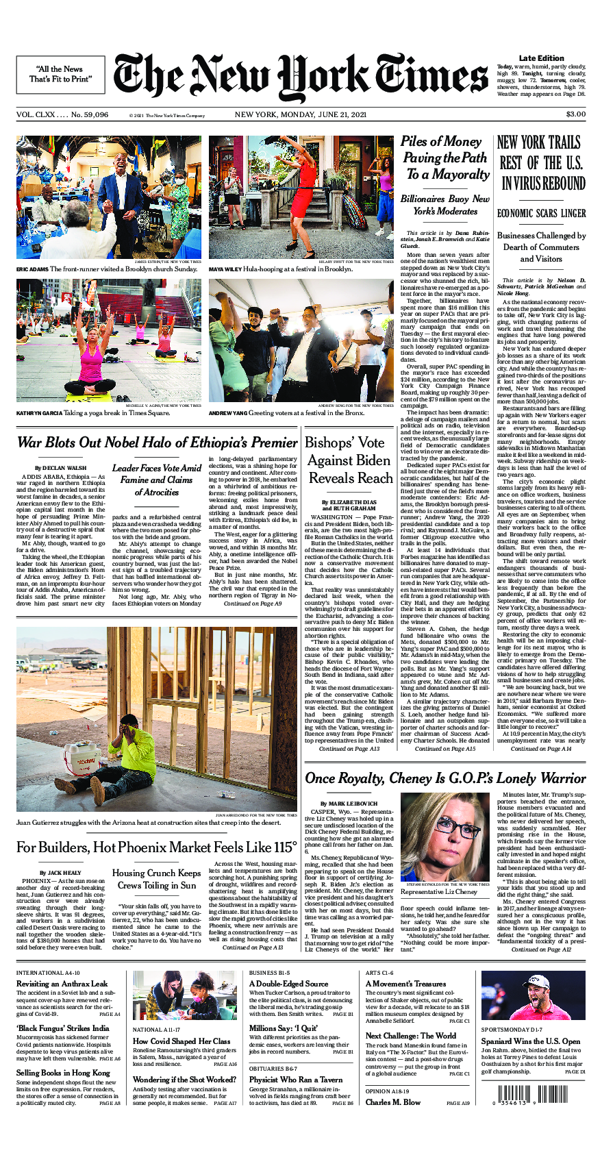 Prima-pagina-New-York-Times-del-2021-06-21