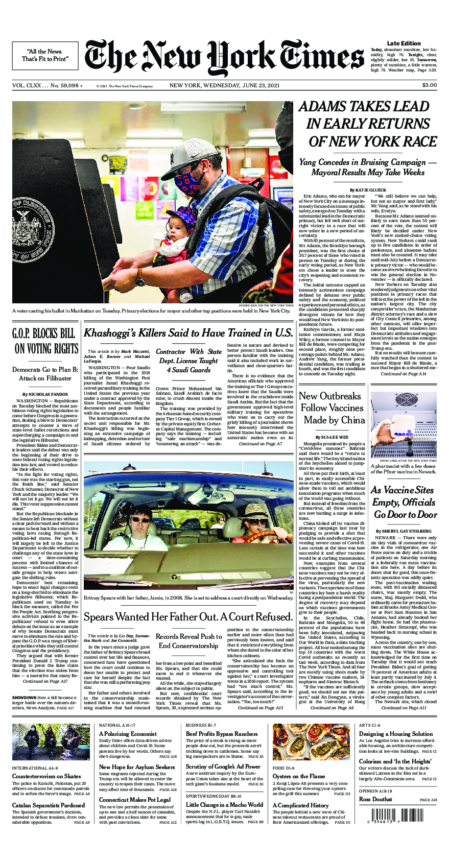 Prima-pagina-New-York-Times-del-2021-06-23