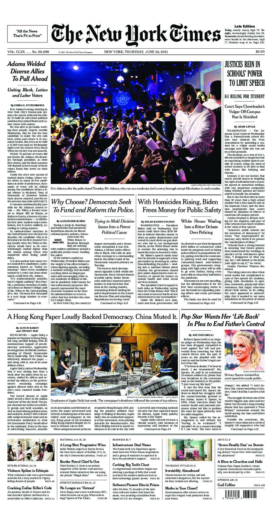 Prima-pagina-New-York-Times-del-2021-06-24