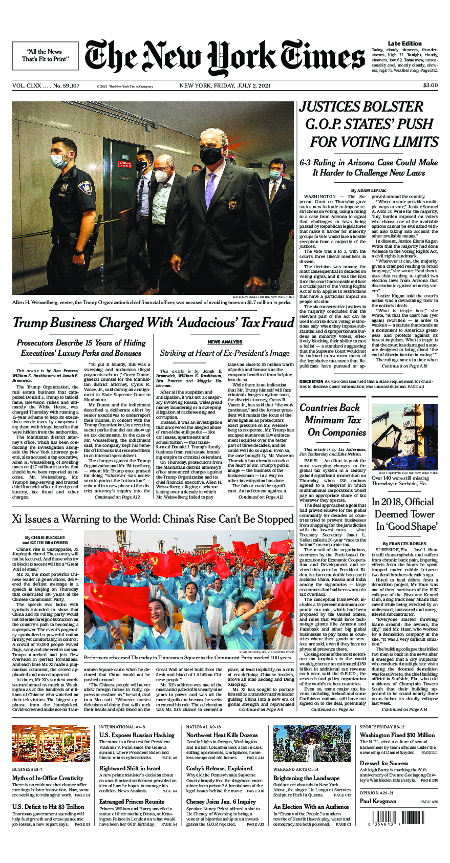 Prima-pagina-New-York-Times-del-2021-07-02