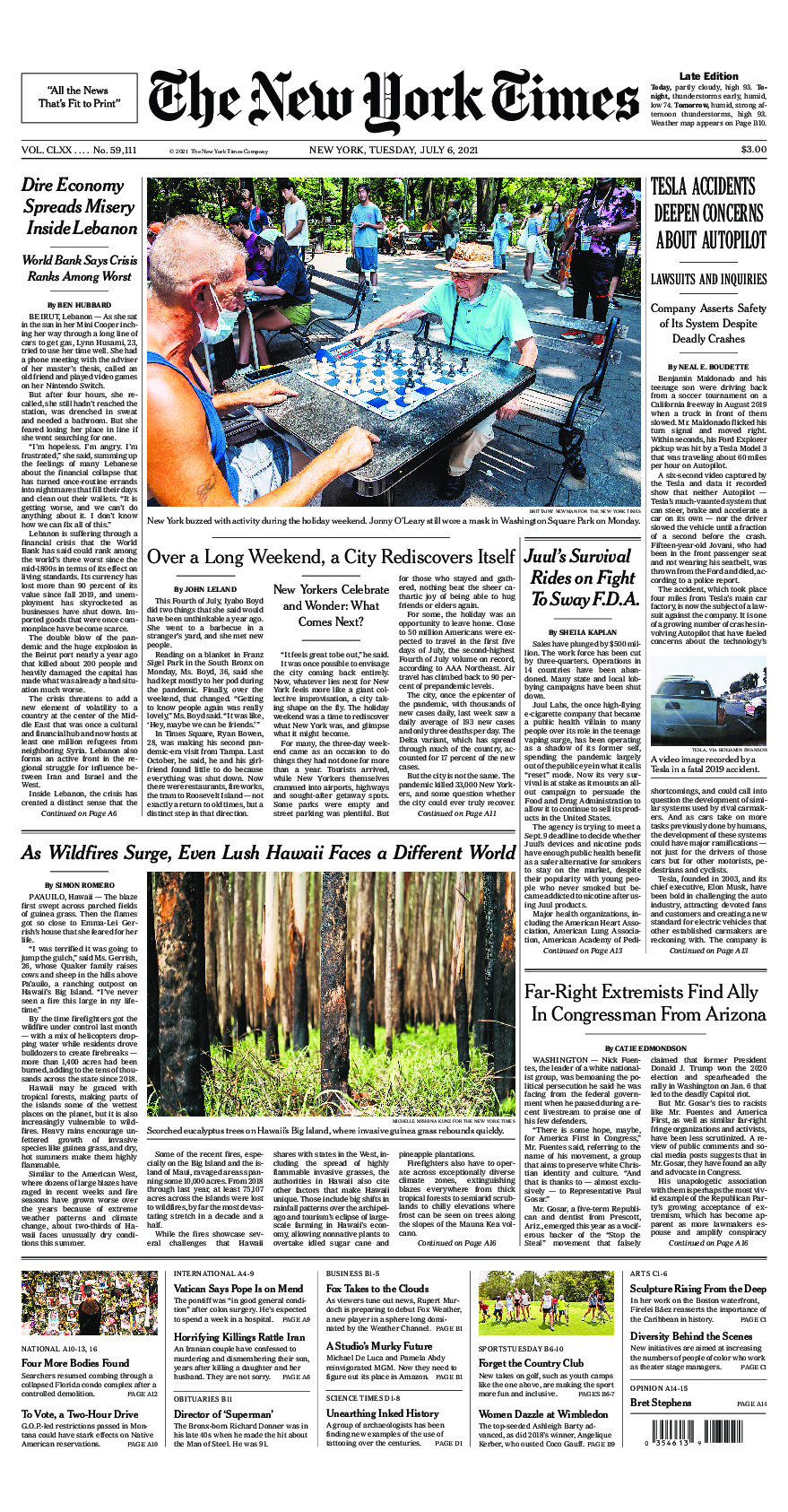 Prima-pagina-New-York-Times-del-2021-07-06