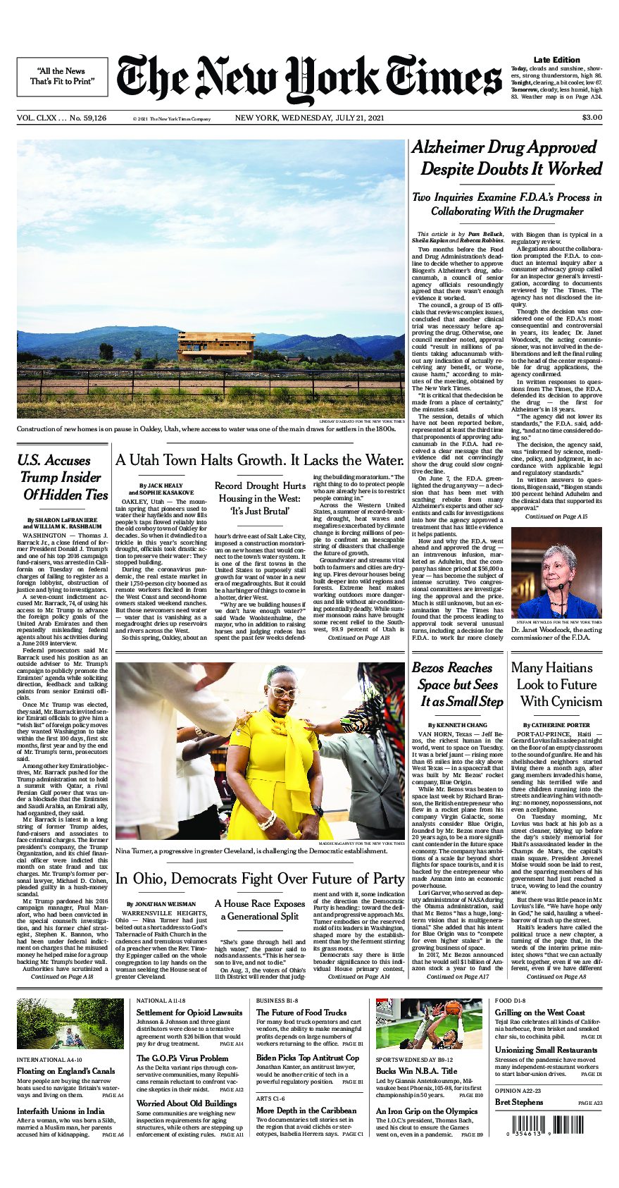 Prima-pagina-New-York-Times-del-2021-07-21