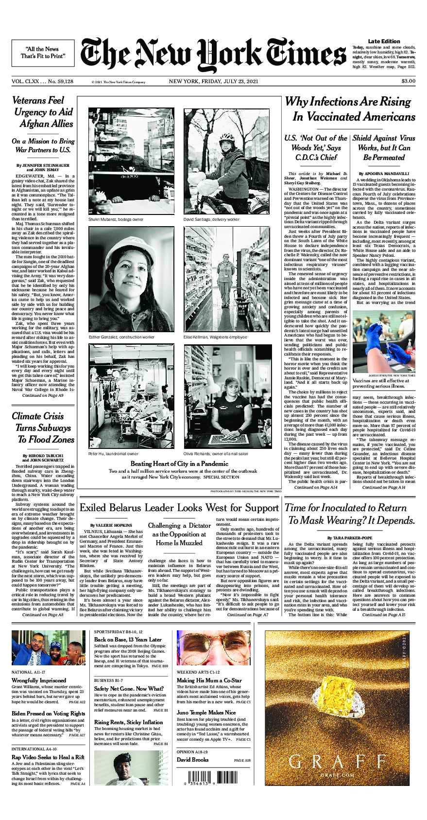 Prima-pagina-New-York-Times-del-2021-07-23