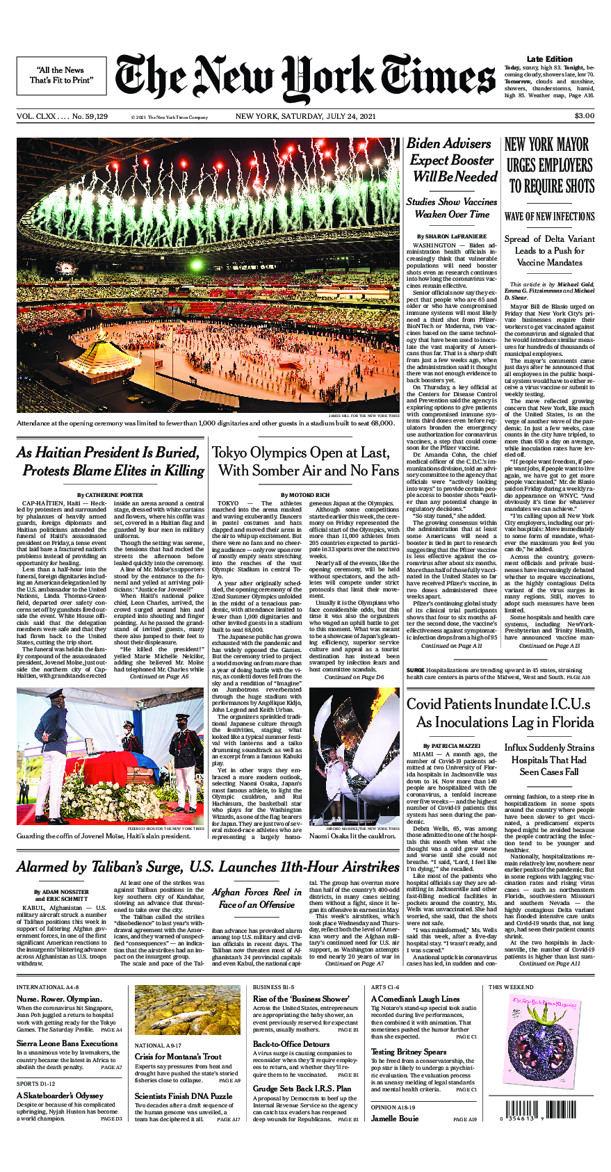 Prima-pagina-New-York-Times-del-2021-07-24