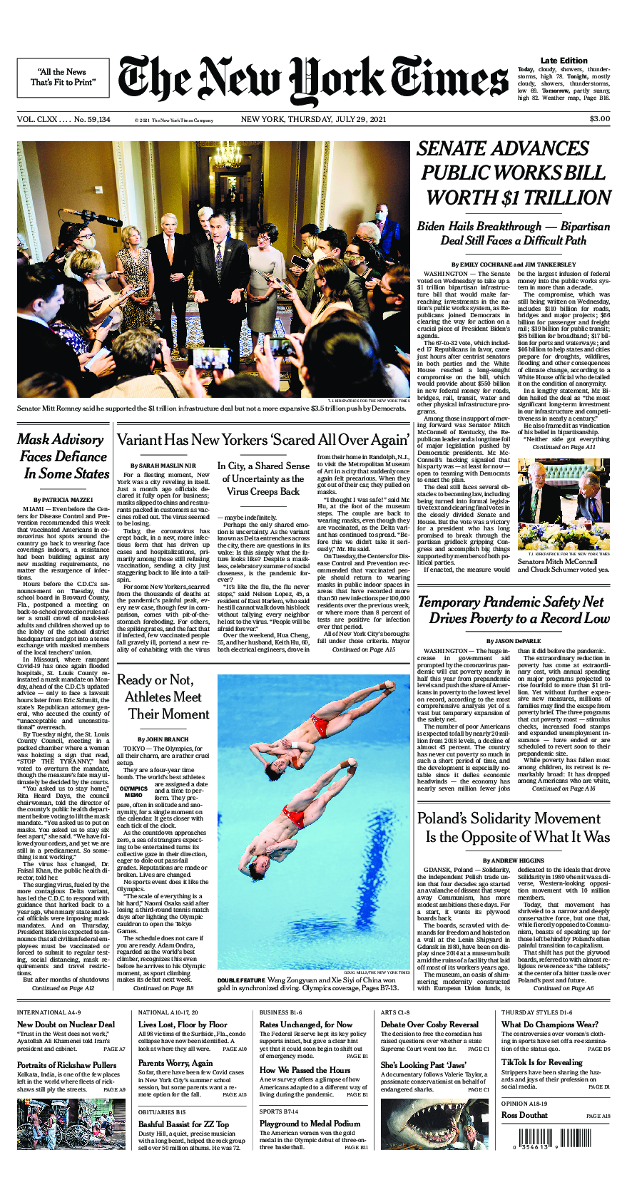 Prima-pagina-New-York-Times-del-2021-07-29