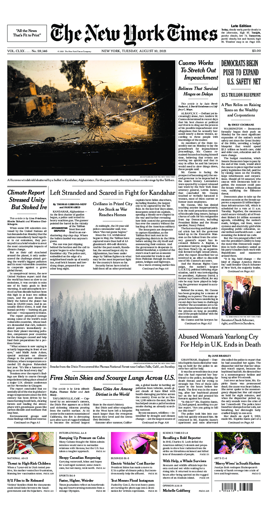 Prima-pagina-New-York-Times-del-2021-08-10