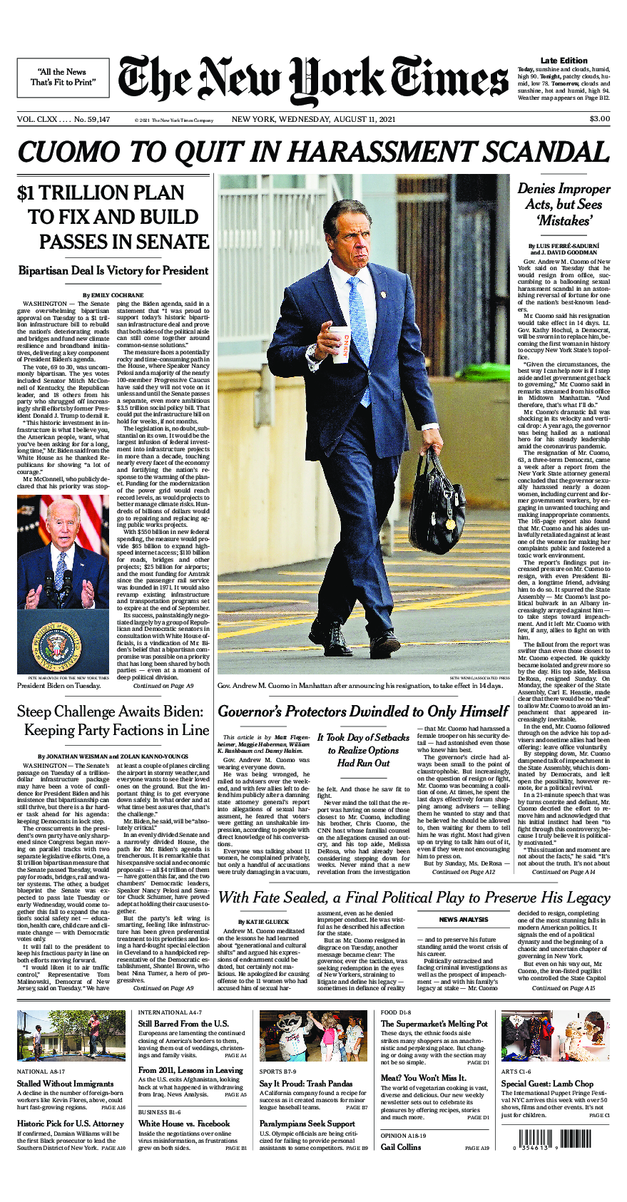 Prima-pagina-New-York-Times-del-2021-08-11