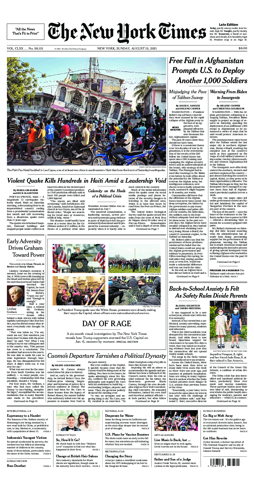 Prima-pagina-New-York-Times-del-2021-08-15