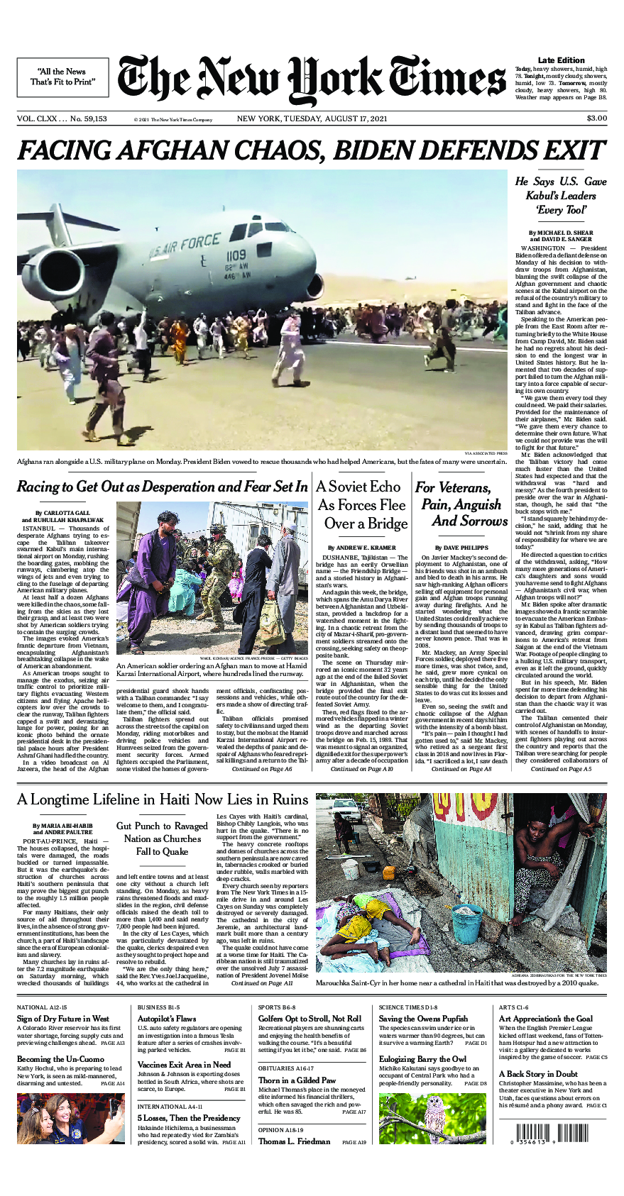 Prima-pagina-New-York-Times-del-2021-08-17