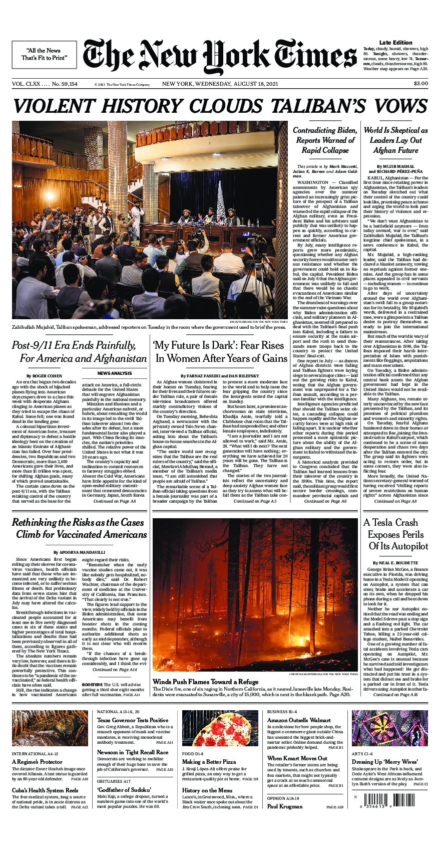 Prima-pagina-New-York-Times-del-2021-08-18