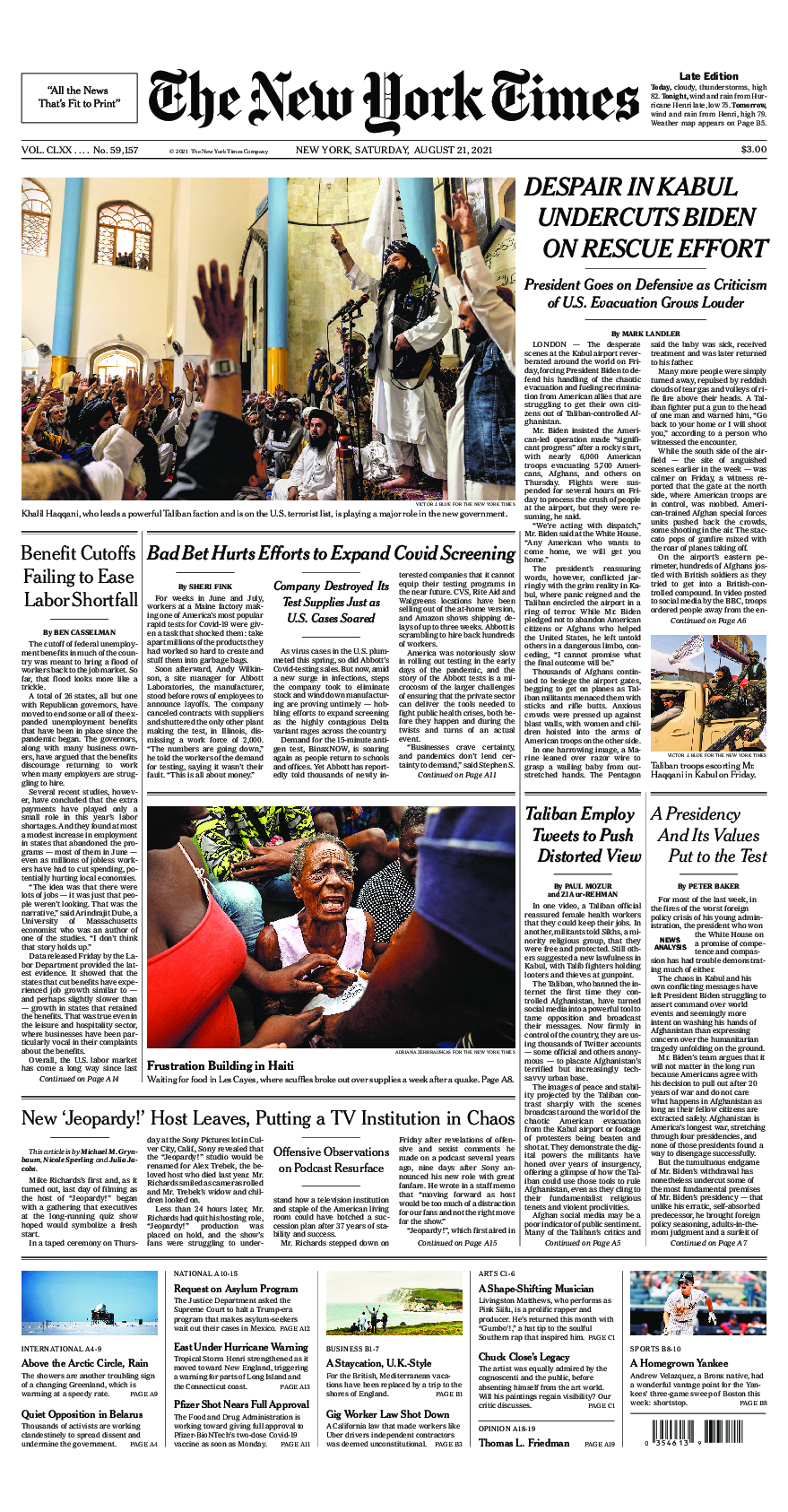 Prima-pagina-New-York-Times-del-2021-08-21