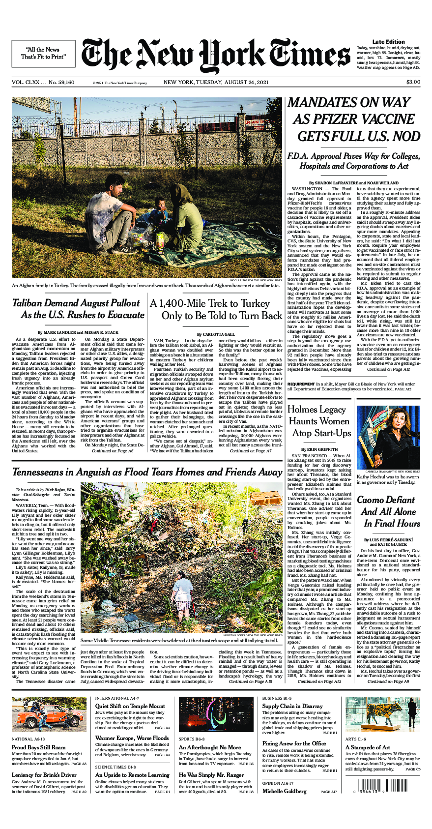 Prima-pagina-New-York-Times-del-2021-08-24